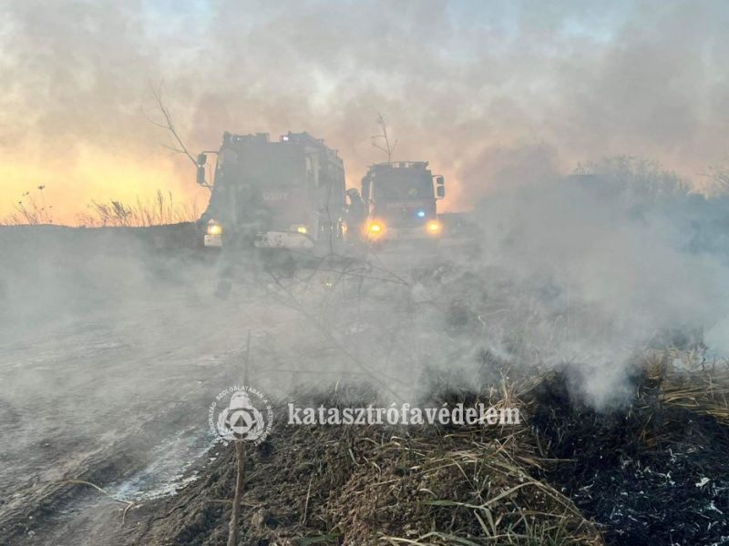 Több mint harminc riasztás a lángoló növényzet miatt. Fotó: Ózdi HTP, Miskolci HTP, katasztrófavédel