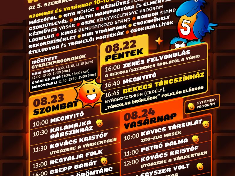 Amíg este a fesztiválé a főszerep, napközben a családoké a pálya! Augusztus 22. és 24. között egy va